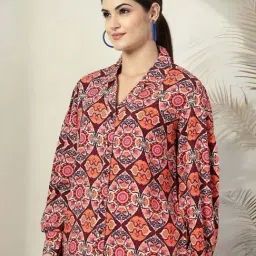 Melon By plusS Brown Printed Shirt image 4