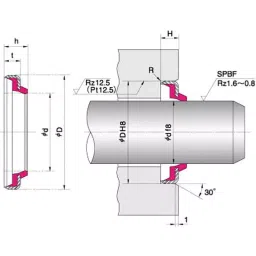 NOK 300x330 mm DKH Type Reciprocating Dust Seal, DKH 300 330 16 22-picture-40