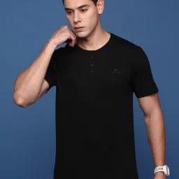 showoffff Showoff Black Cotton Slim Fit T-Shirt image 2
