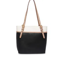 Anne Klein Black & White Color Block Tote Handbag image 2