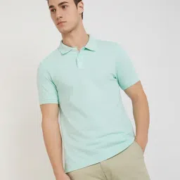 Parx Green Regular Fit Polo T-Shirt-image-10