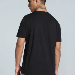 Puma Black Cotton Regular Fit Logo Printed T-Shirt image 2