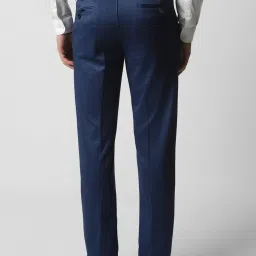 Van Heusen Blue Slim Fit Texture Trousers image 2
