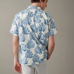 American Eagle Outfitters Blue Regular Fit Floral Print Shirt image 2