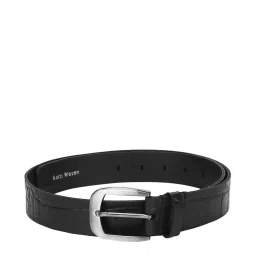 Aditi Wasan Black Leather Waist Belt for Men image 2