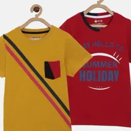 3PIN Kids Multi Cotton Printed T-Shirt Pack Of 2-image-17