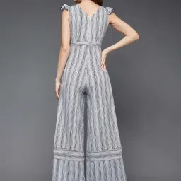 Miss Chase White Striped Jumpsuit image 2