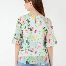 Zink London Blue Printed Top image 2