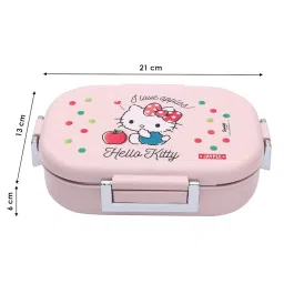 Jaypee Missteel Kitty Airtight Leak Proof Tiffin Box 650 ml Pink Lunch Box Kids image 2