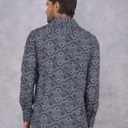 Crimsoune Club Blue Lyocell Slim fit Self Shirts image 2