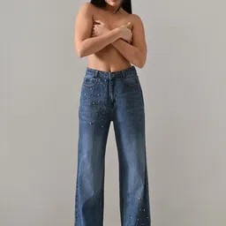 KELIN Women Regular Fit Mid-Rise Light Fade Jeans image 2