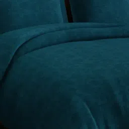 Spaces Dark Blue Cotton Chintz Floral Printed 300 TC Double Bedsheet with 2 Pillow Covers image 4