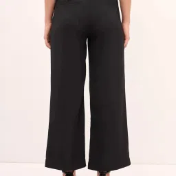 SALT Attire Black Plain Trousers image 2