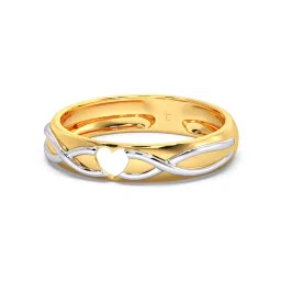 Candere by Kalyan Jewellers 14K Yellow Gold Heart Band Ring for Men image 2