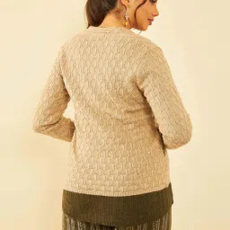 Soch Beige Crochet Pattern Cardigan image 2