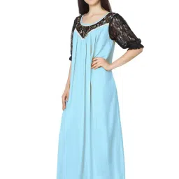 PATRORNA Light Blue Lace Nighty-picture-35