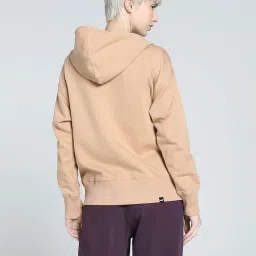 Puma Beige Cotton Plain Hoodie image 2