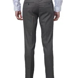 Raymond Mid Grey Slim Fit Trousers image 2