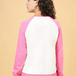 YU by Pantaloons Pink & White Printed Sweatshirt image 2