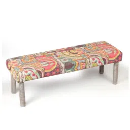 Ikiriya Printed Multicolor Wood 2 Seater Bench-picture-31