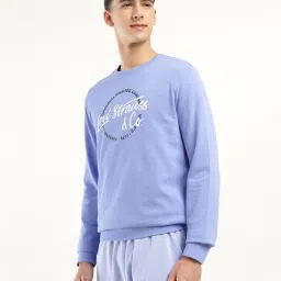 Levi's Blue Cotton Regular Fit Printed Sweatshirt image 2
