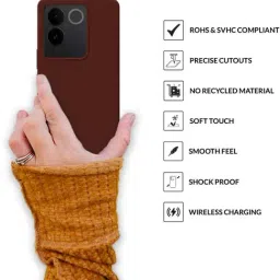 Sprig Back Cover for vivo T2 Pro (Brown) image 3