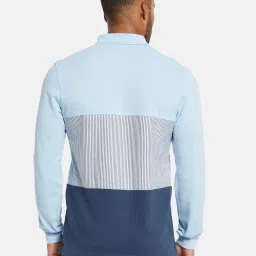 Mettle Sky Cotton Regular Fit Colorblock Polo T-Shirt image 2