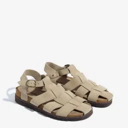 SOLEPLAY by Westside Beige Multi Strap Buckle Sandals-picture-25