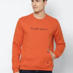 Allen Solly Orange Cotton Regular Fit Printed SweatShirt image 1