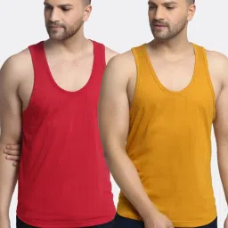 Friskers Multi Cotton Slim Fit Vest - Pack of 2 image 1