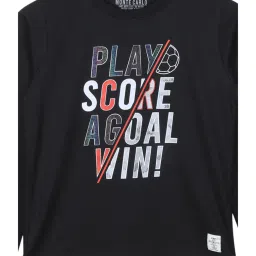 Monte Carlo Kids Black Printed Full Sleeves T-Shirt image 3