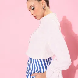 Style Quotient White Floral Print Top image 3