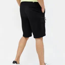 Forca By Lifestyle Black Regular Fit Cargo Shorts image 2