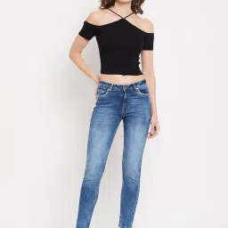 MADAME Blue Skinny Fit Jeans image 4