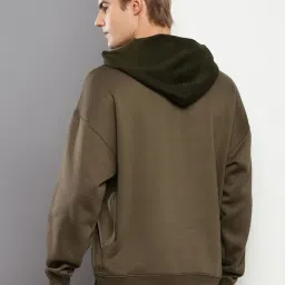 Tommy Hilfiger Olive Regular Fit Graphic Hooded Sweatshirt image 2