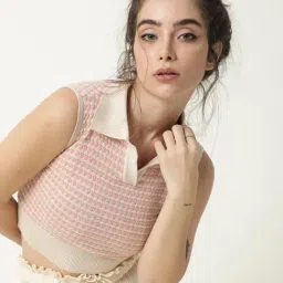 RAREISM Beige Cotton Solid Sweaters image 3