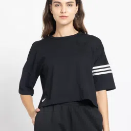 adidas Originals Black LOOSE Printed T-Shirt image 2