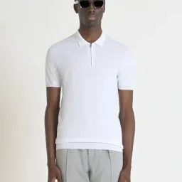 Antony Morato White Super Slim Fit Solid Polo T-Shirt-picture-22