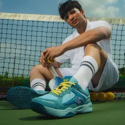 Bacca Bucci Men's Pickle Series Cyan Indoor Court Shoes-picture-19