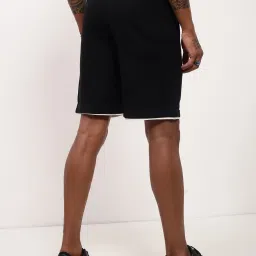 showoffff Showoff Black Cotton Regular Fit Shorts image 2