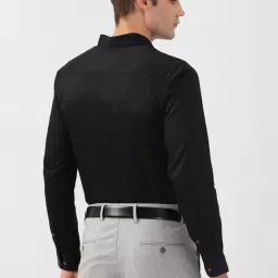 Peter England Black Cotton Slim Fit Shirt image 2