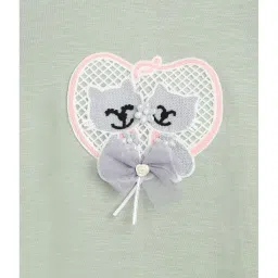 lil tomatoes Li'l Tomatoes Kids Olive Green Cotton Applique Top image 3