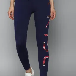 Allen Solly Navy Graphic Print Leggings image 1