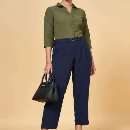 Annabelle by Pantaloons Olive Green Shirt image 4