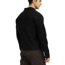 Levi's Black Cotton Regular Fit Denim Jacket image 2