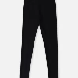 Allen Solly Junior Black Solid Trousers image 2