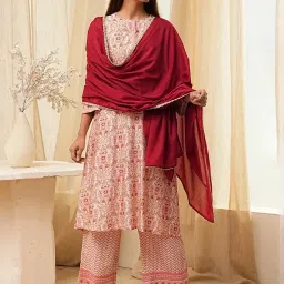 Biba Red Cotton Dupatta image 2