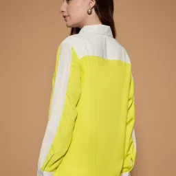 KASSUALLY Green Color-Block Casual Shirt image 2