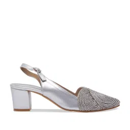Eridani Women's Zohra Silver Back Strap Sandals image 2