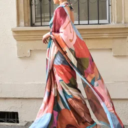 Saree Mall Multi Printed Sarees With Unstitched Blouse image 2